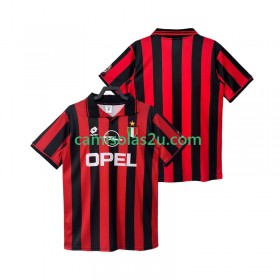Camisolas de futebol AC Milan Retro Equipamento Principal 1996 1997 Manga Curta